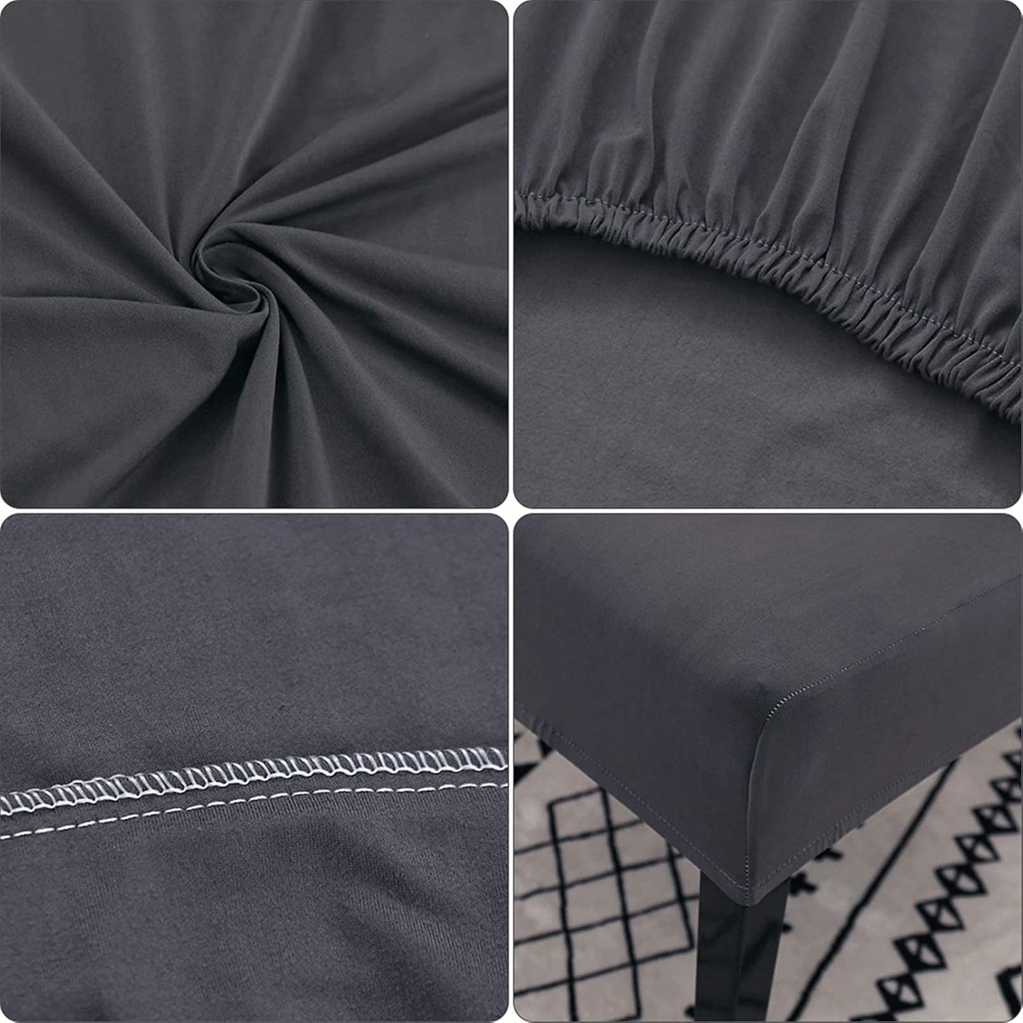 Stretch Washable Chair Covers Set of 4, Removable Decoration Protection Seat Covers for Hotel Use grey-tfrf V1188-TR101-30916-9