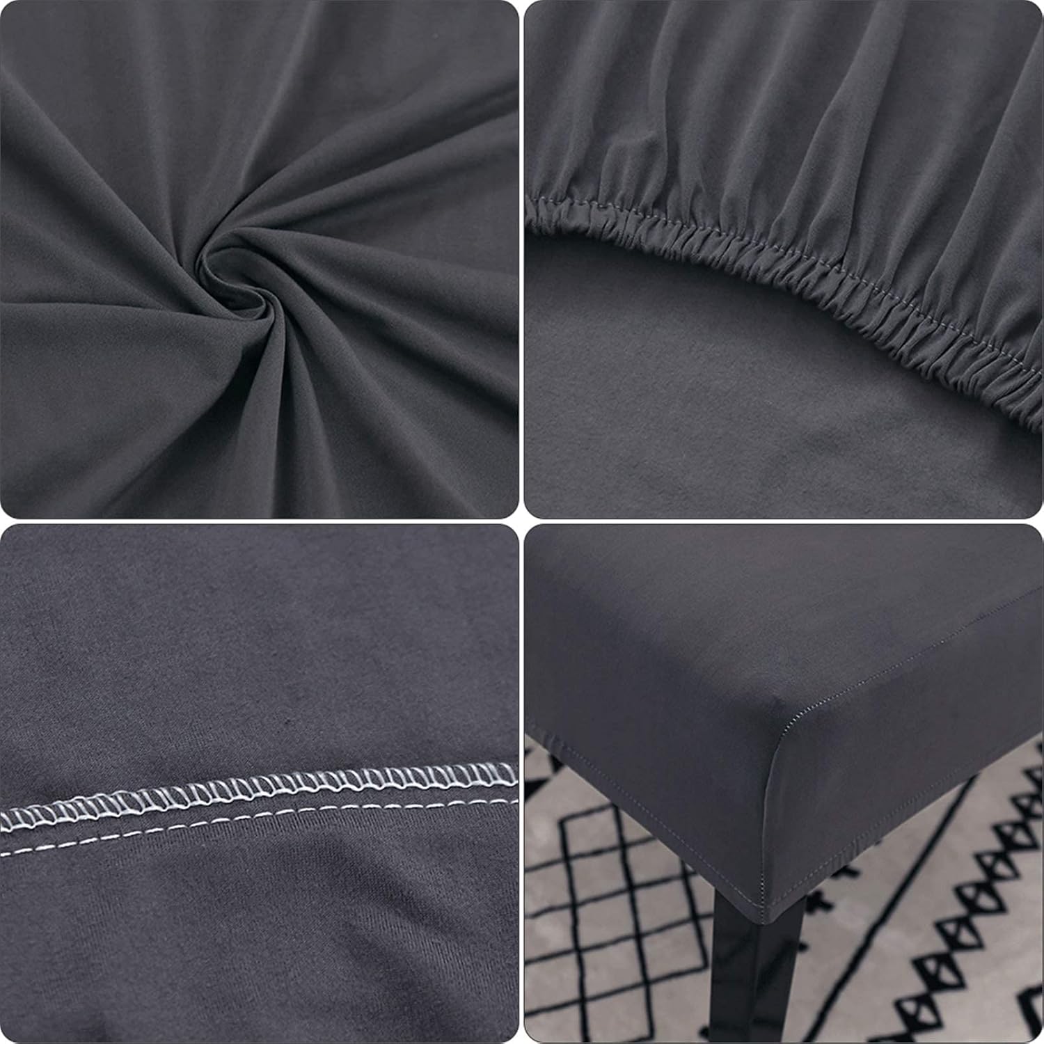 Stretch Washable Chair Covers Set of 4, Removable Decoration Protection Seat Covers for Hotel Use grey-tfrf V1188-TR101-30916-9