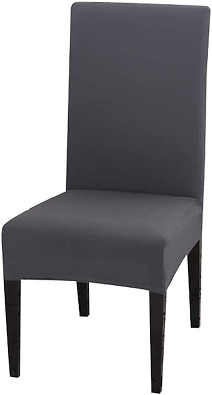 Stretch Washable Chair Covers Set of 4, Removable Decoration Protection Seat Covers for Hotel Use grey-tfrf V1188-TR101-30916-9