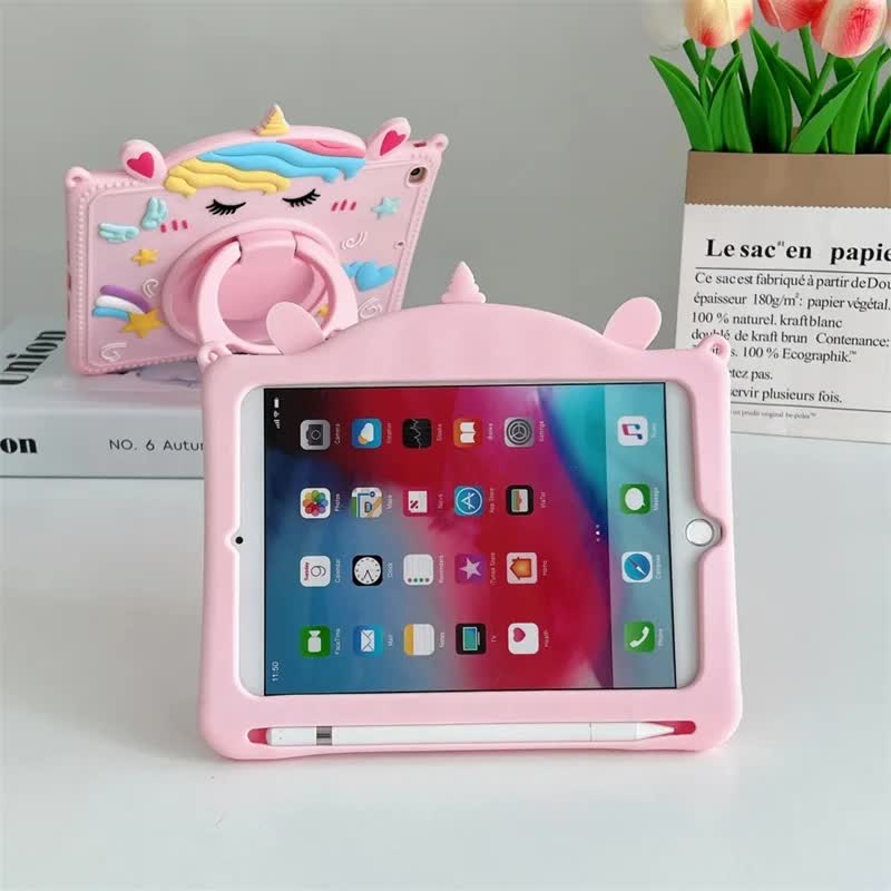 Compatible with Samsung Galaxy Tab S6 Tab A7 Lite A8 A9 Plus 11 inch Kids Unicorn Silicone Protective Case V1188-TR101-32403-16