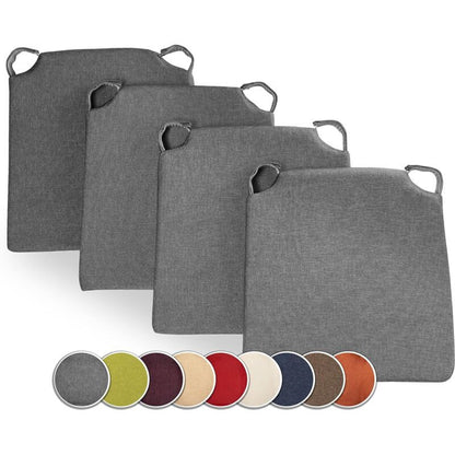 Trapezoidal Chair Cushions Set of 4 Comfortable Seat with Inner and Outer Velcro Dimensions 42cm Back 35cm V1188-TR101-33241-1