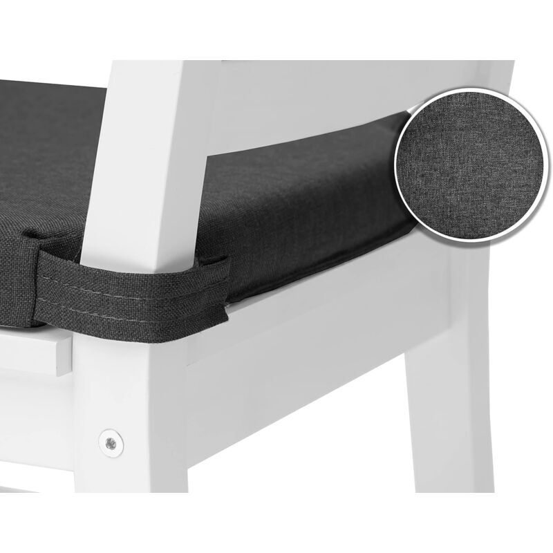 Trapezoidal Chair Cushions Set of 4 Comfortable Seat with Inner and Outer Velcro Dimensions 42cm Back 35cm V1188-TR101-33241-1