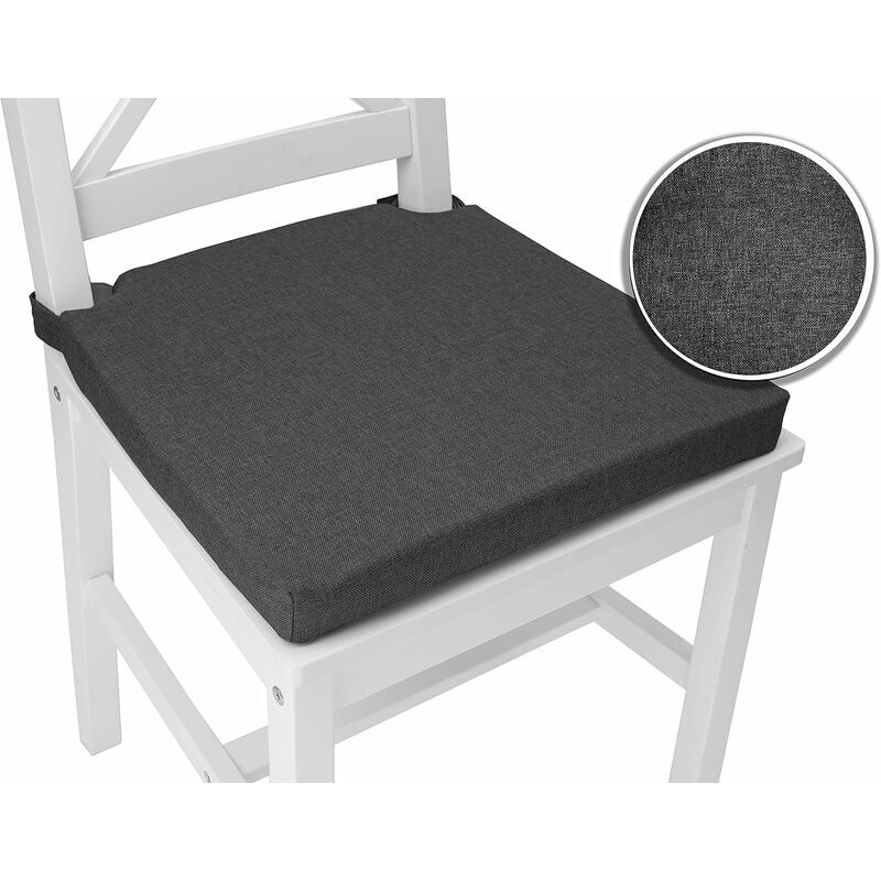 Trapezoidal Chair Cushions Set of 4 Comfortable Seat with Inner and Outer Velcro Dimensions 42cm Back 35cm V1188-TR101-33241-1