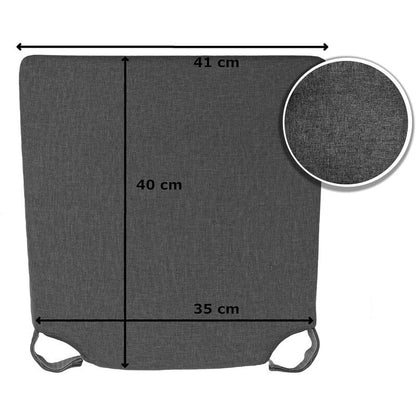 Trapezoidal Chair Cushions Set of 4 Comfortable Seat with Inner and Outer Velcro Dimensions 42cm Back 35cm V1188-TR101-33241-1