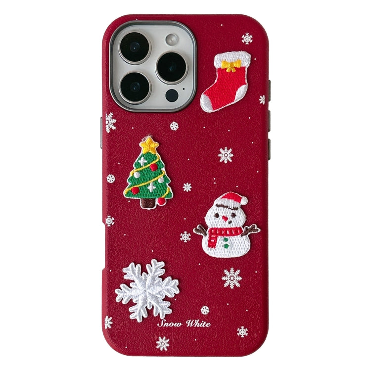 Compatible with Apple iPhone 16 Pro Max Case 3D Christmas Frosted PC Hybrid TPU Cover V1188-TR101-53933-1