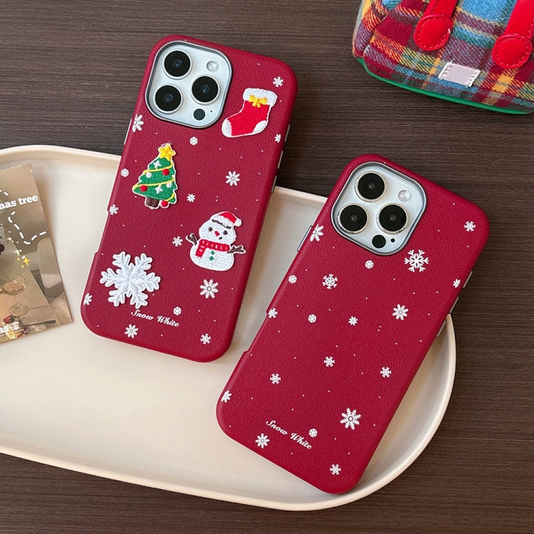 Compatible with Apple iPhone 16 Pro Max Case 3D Christmas Frosted PC Hybrid TPU Cover V1188-TR101-53933-1