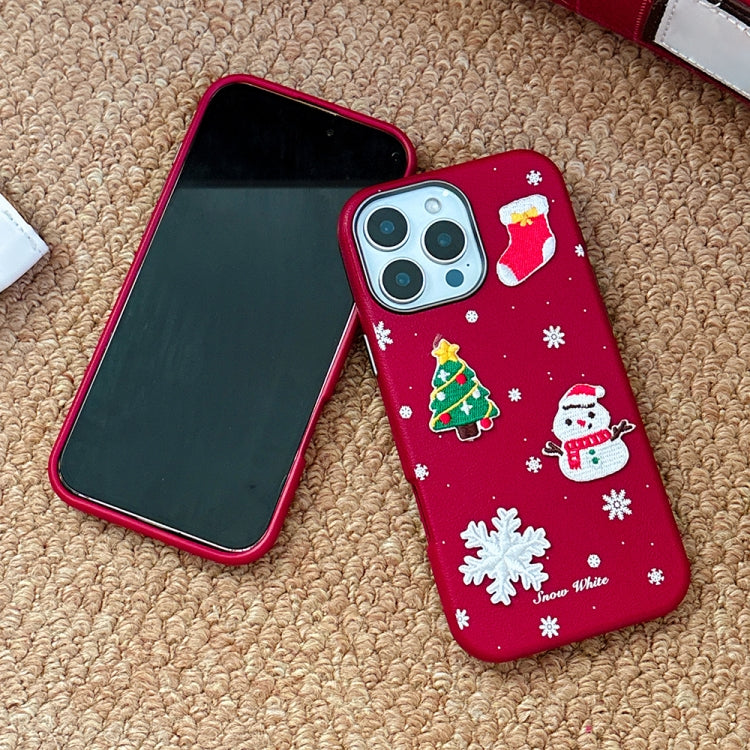 Compatible with Apple iPhone 16 Pro Max Case 3D Christmas Frosted PC Hybrid TPU Cover V1188-TR101-53933-1