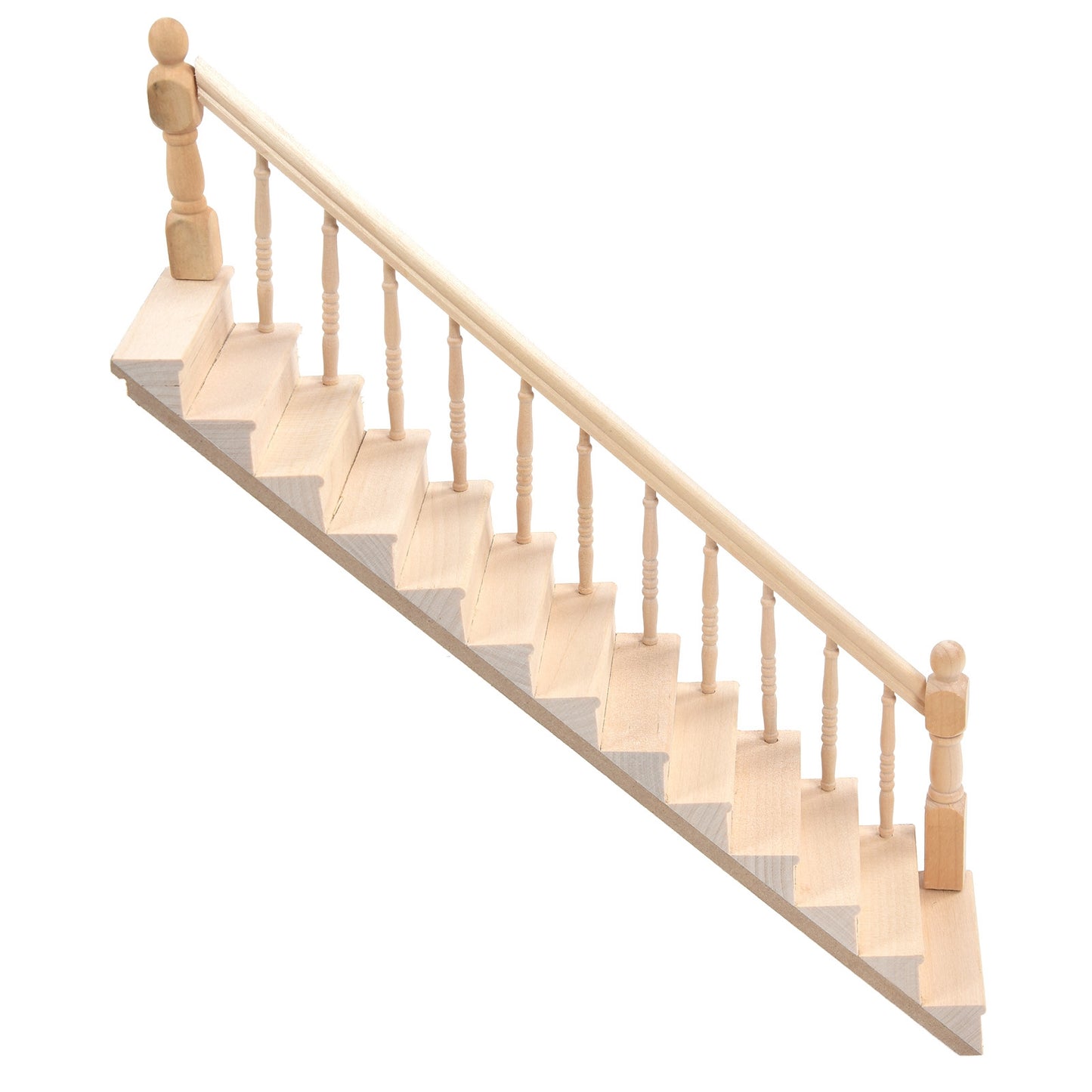 1/12 Scale Dollhouse Staircase DIY Miniature Smooth Rounded Corners Birch Material for Crafts V1188-TRY101-04300-1
