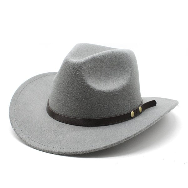 Cowboy Hat Pink Felt Rolled Brim Riding Hat for Men Women Compatible with American Western Style V1188-TRY101-07114-4