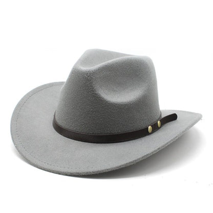 Cowboy Hat Pink Felt Rolled Brim Riding Hat for Men Women Compatible with American Western Style V1188-TRY101-07114-4