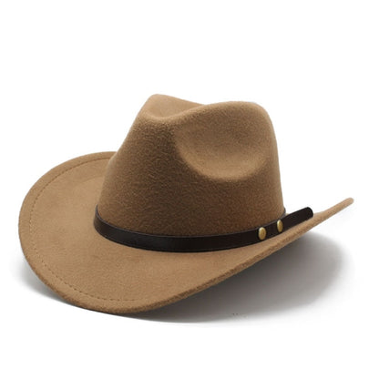 Cowboy Hat Pink Felt Rolled Brim Riding Hat for Men Women Compatible with American Western Style V1188-TRY101-07114-4