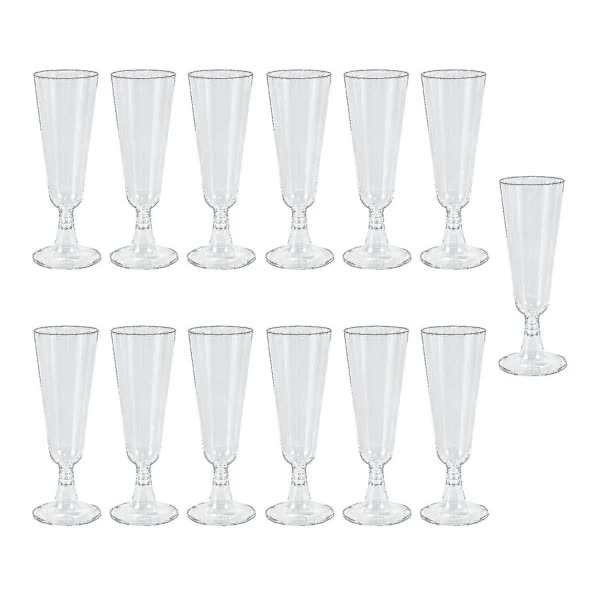 Plastic Wine Glasses 150 ml 60 Pack Champagne Red Wine Cups Versatile for Parties Carnivals V1188-TSCJ-61820