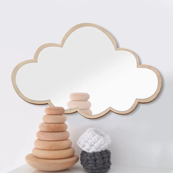 Clouds Wall Mirror for Kids Rooms, Child-Safe Real Acrylic Mirror, Nursery Decor V1188-TSCJ-64395