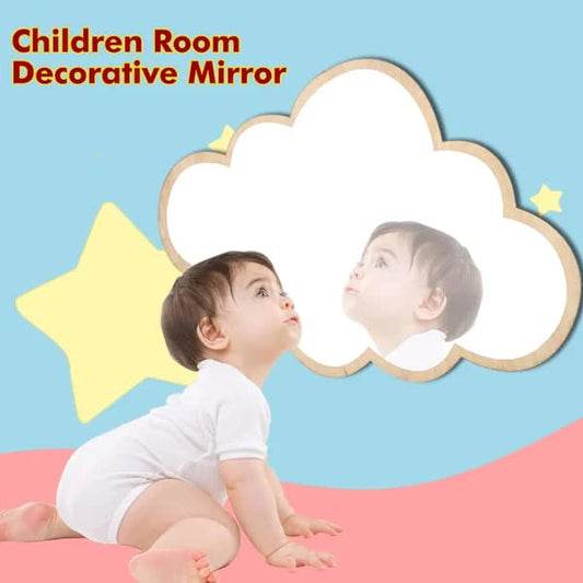 Clouds Wall Mirror for Kids Rooms, Child-Safe Real Acrylic Mirror, Nursery Decor V1188-TSCJ-64395