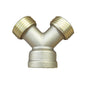 3/4 Inch Brass Y-Type Tee Connector, 6 points (27mm Male/24mm Female) Thread Pipe Splitter for Water Hose V1188-TSCJ-74713