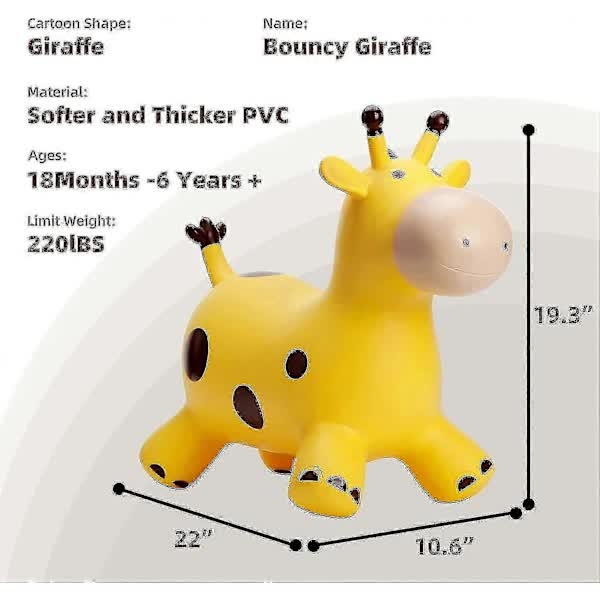 Trampoline Horse Jumper for Toddlers, Babe Fairy Giraffe Design, Compatible with PB Models V1188-TSCJ-75008