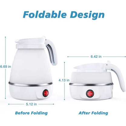Foldable Electric Travel Kettle with Detachable Cord Silicone Collapsible Kettle V1188-TSCJ-87584