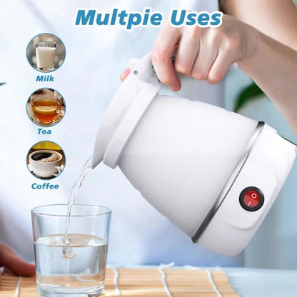 Foldable Electric Travel Kettle with Detachable Cord Silicone Collapsible Kettle V1188-TSCJ-87584