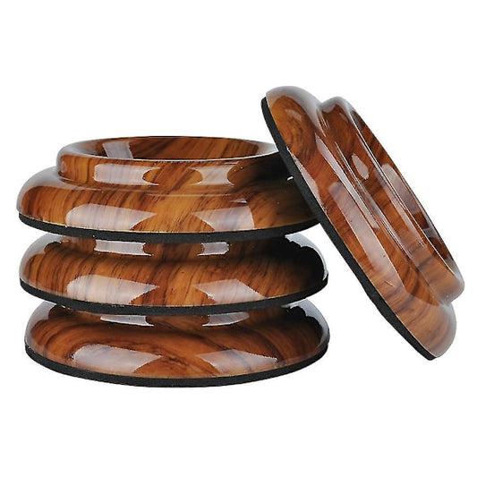 4 pcs Piano Wheel Cups for Upright Piano, Rosewood Color Piano Wheel Piano Leg Protectors with Anti-Slip V1188-TSCJ-89812