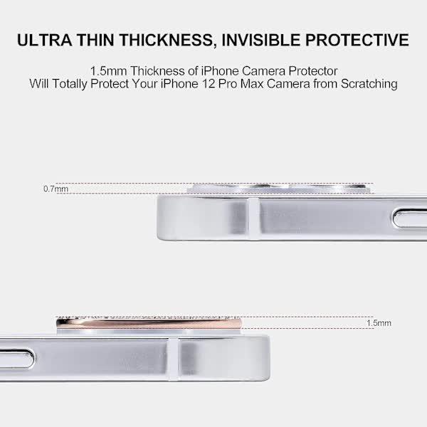 Diamond Camera Lens Cover Compatible with iPhone 12 Pro Max Protective Sticker Rose Gold V1188-TSCJ-91171