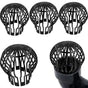 Black Gutter Covers Set of 4, 145 x 11 cm Downpipe Covers for Drainage Protection V1188-TSCJ-93314