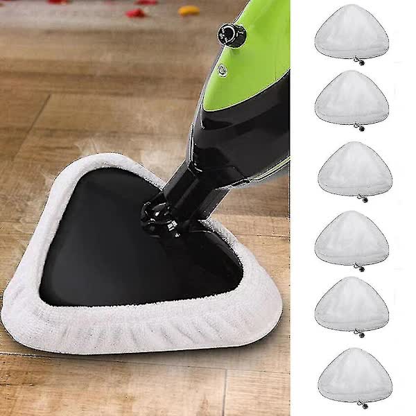 Compatible with H2O X5 Microfiber Steam Mop Pads 6-Pack Washable Replacement V1188-TSCJ-93800