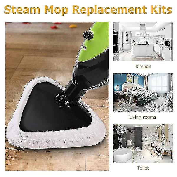 Compatible with H2O X5 Microfiber Steam Mop Pads 6-Pack Washable Replacement V1188-TSCJ-93800