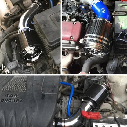 High Flow 76mm Carbon Fiber Air Filter Car Engine Performance Cold Air Intake XH-UN013 V1188-TSCO-1845