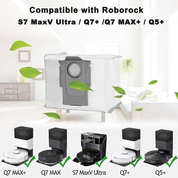 Roborock Q7 Max Q7 Max Plus Compatible Vacuum Cleaner Bags 12 Pack V1188-TSFD-3204-1