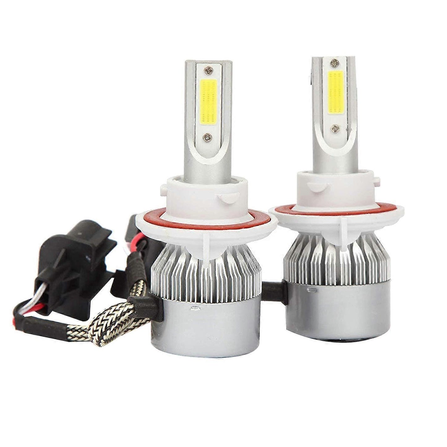 (2-pack) H13/9008 LED Headlight (Low Beam and High Beam) C6 Conversion Kit, 72W 8500LM 6500K Cool White Light V1188-TSFD-6421-1
