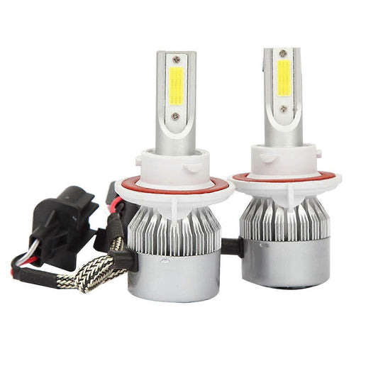 (2-pack) H13/9008 LED Headlight (Low Beam and High Beam) C6 Conversion Kit, 72W 8500LM 6500K Cool White Light V1188-TSFD-6421-1