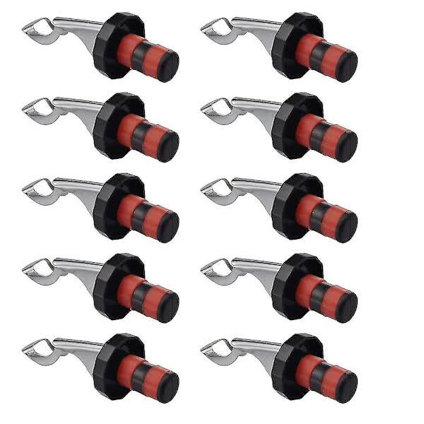 Wine Cork Stoppers 10 Pack Reusable Airtight Leakproof Seal for Beverage Bottles Manual Expanding Design V1188-TSFD-6910-1