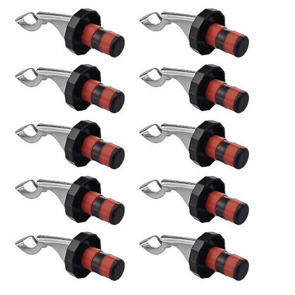 Wine Cork Stoppers 10 Pack Reusable Airtight Leakproof Seal for Beverage Bottles Manual Expanding Design V1188-TSFD-6910-1