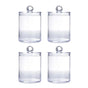 Sophisticated Crystal Glass Apothecary Jars with Removable Lids for Bathroom Vanity Organizers and Decor V1188-TSJH-4552
