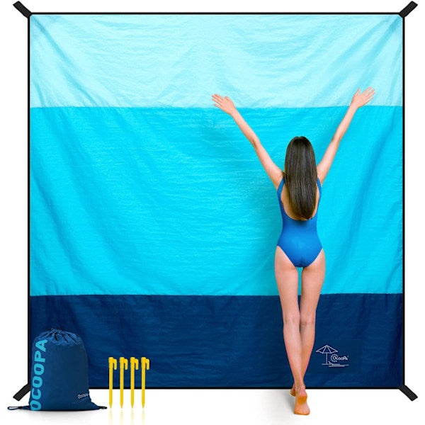 Waterproof Sandproof Picnic Beach Blanket Large 210x200cm for Travel Camping V1188-TSQQ-13864-1