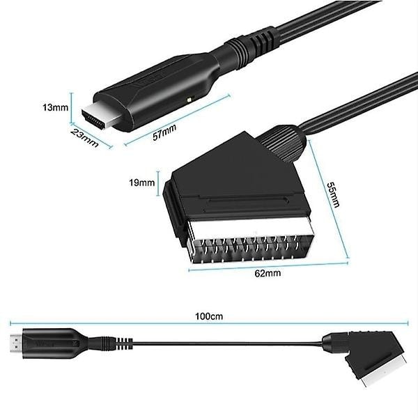 SCART to HDMI Converter Adapter 1080P Plug and Play V1188-TSQQ-22370-1