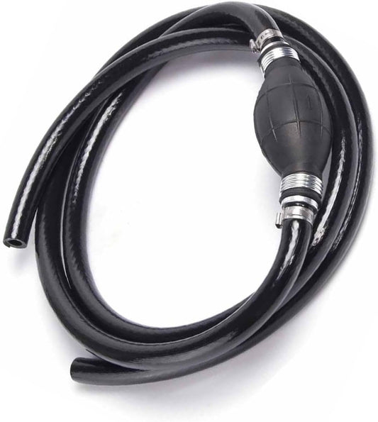 Fuel Line Hose for Outboard, Nylon Braid 5/16 Inch Fuel Line Hose with Hand Pump Bulb, 6 FT Long Boat RVs V1188-WSZ-A-1116