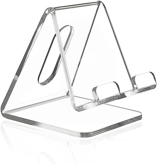 Fancial Acrylic Cell Phone Stand, Portable Phone Holder, Clear Phone Stand for Desk, Compatible with iPhone V1188-WSZ-A-1432