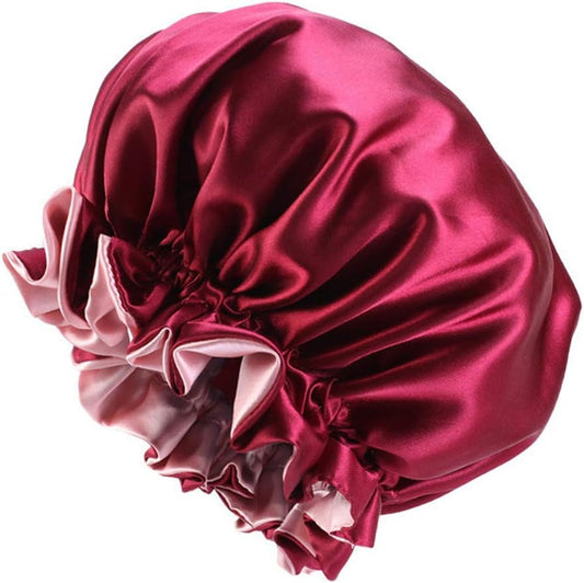Solid Color Silky Satin Bonnet Cap,Bonnets for Women,Silky Bonnet for Curly Hair,Women Hair Wrap for V1188-WSZ-A-1694