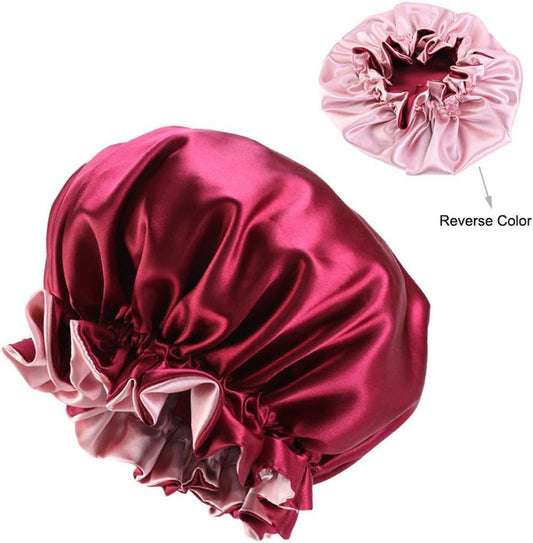 Solid Color Silky Satin Bonnet Cap,Bonnets for Women,Silky Bonnet for Curly Hair,Women Hair Wrap for V1188-WSZ-A-1694