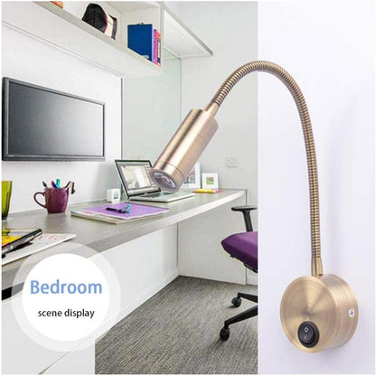 12V RV Boat Wall Lamp Flexible Gooseneck Touch Control Switch LED Reading Light V1188-WSZ-A-2184