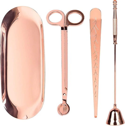 Candle Accessory Set 4 in 1, Wick Trimmer, Cutter, Snuffer Kit, Dipper for Scented Lover, Care Tools, V1188-WSZ-A-2220