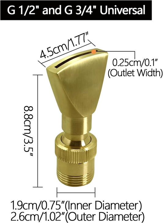 Fountain Nozzle Heads, Fan-shaped or Flat Fountain Nozzle Heads for Garden or Park Pond & Fountain Pool V1188-WSZ-A-2303
