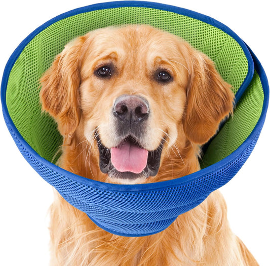 Soft Dog Cone for Dogs After Surgery, Breathable Dog Cones for Large Medium Small Dogs and Cats Anti-Lick V1188-WSZ-A-2350