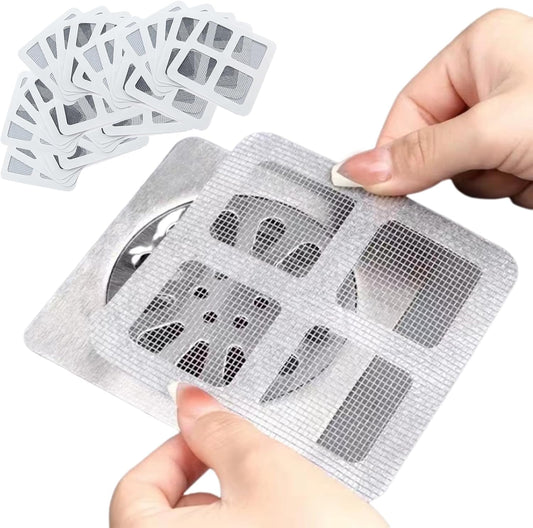 Disposable Hair Drain Stickers, 4" X 4"Disposable Shower Floor Drain Sticker, Disposable mesh Cover Sewer V1188-WSZ-A-2517