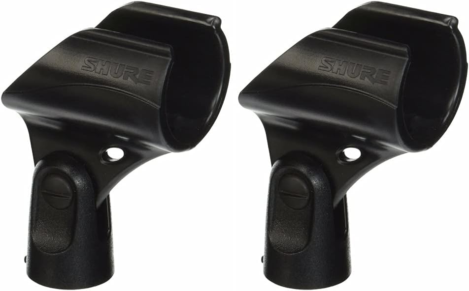 2 Pack Mic Holder for Shure WA371 Wireless Microphone Clip Replacement Handheld V1188-WSZ-A-2585