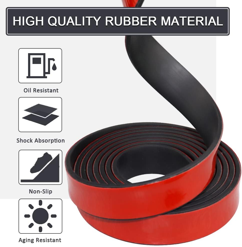 Adhesive Rubber Strips with Adhesive Backing Self Stick Neoprene Solid Rubber Sheets Rolls Strips for Gaskets V1188-WSZ-A-264