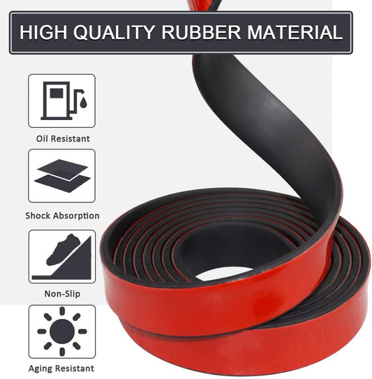 Adhesive Rubber Strips with Adhesive Backing Self Stick Neoprene Solid Rubber Sheets Rolls Strips for Gaskets V1188-WSZ-A-264