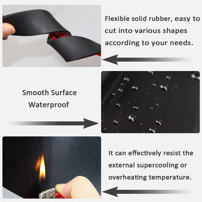 Adhesive Rubber Strips with Adhesive Backing Self Stick Neoprene Solid Rubber Sheets Rolls Strips for Gaskets V1188-WSZ-A-264