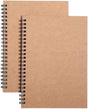 2 Pcs blank Spiral Notebooks, blank page notebook Wirebound Notepads 100 Pages (50 Sheets), 8.25" x 5.7" V1188-WSZ-A-2727